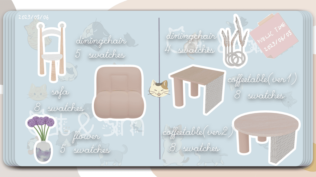 Галерея мода Набор для гостиной и столовой Pinkwave Set #1